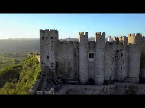 castelo de obidos" hotel" portugal aerial 4k