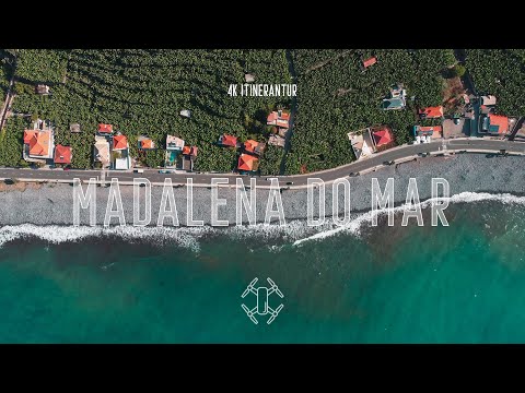 Madeira, Portugal [4K] Madalena do Mar from above. Drone perspective. November 2021