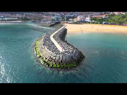 Machico Beach, Madeira - Drone View