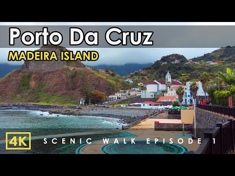 Porto Da Cruz, Madeira Island - 4K City Walking Tour with Real Sounds
