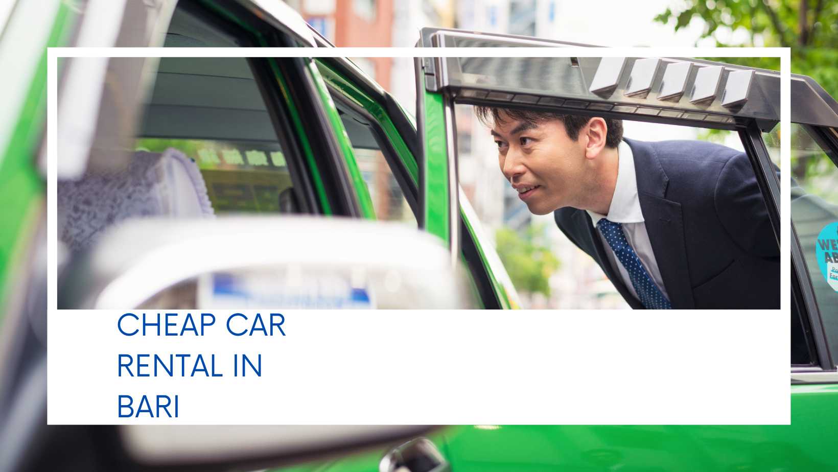 cheap car rental in Bari