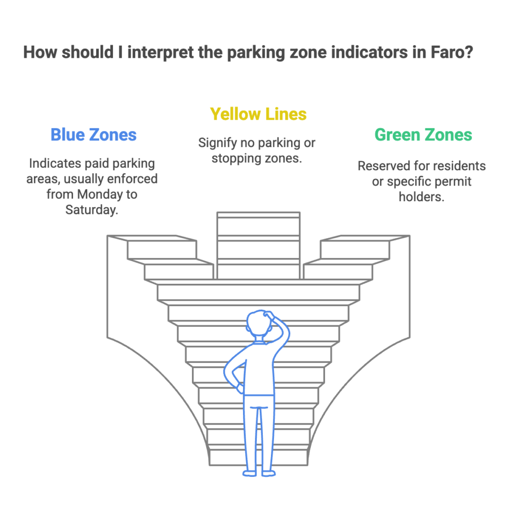 Parking colors in Faro Parking colors in Faro