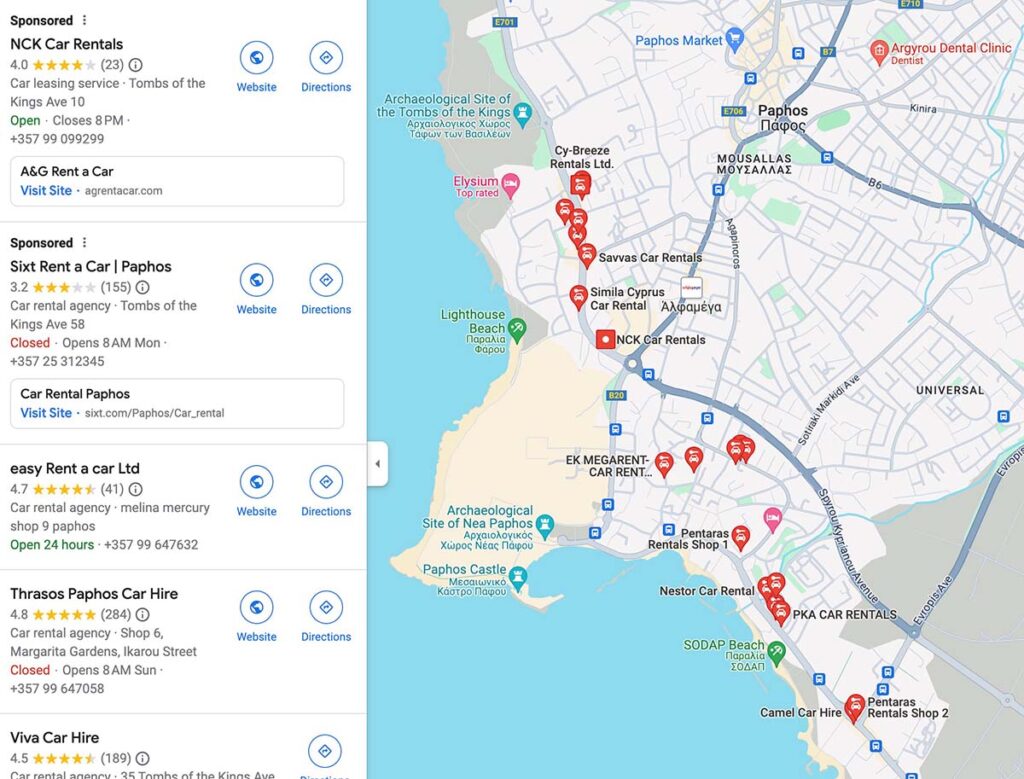 car hire in Paphos reviews