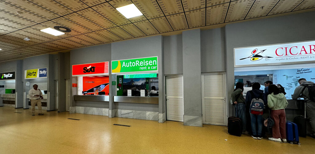 car rental in South Tenerife airport