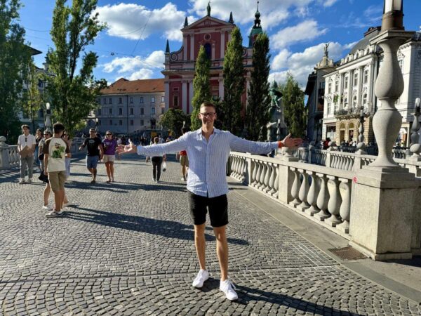 Man In City Square - Ljubljana