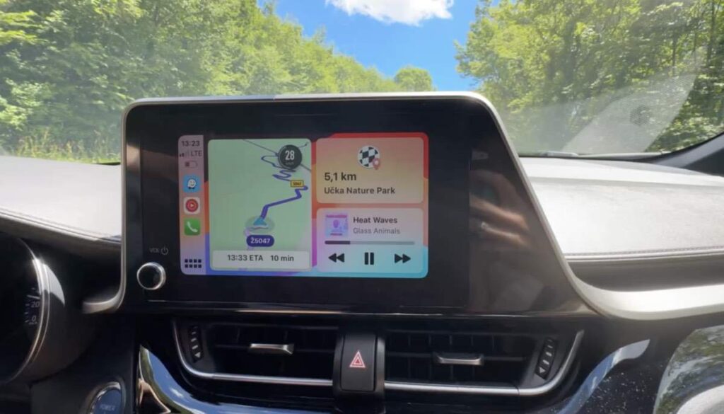 Car Navigation System Display Going To Porec