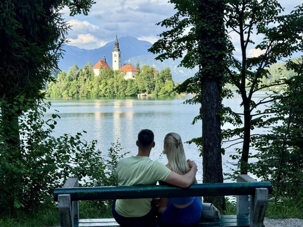 Couple Enjoying Lake Bled View