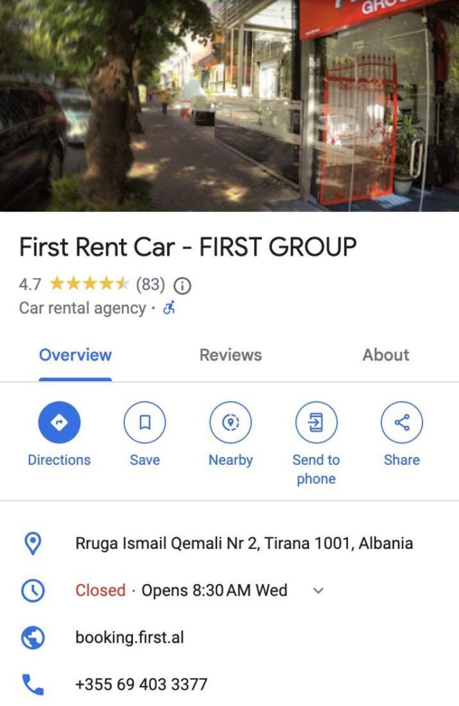 First Rent Car - FIRST GROUP