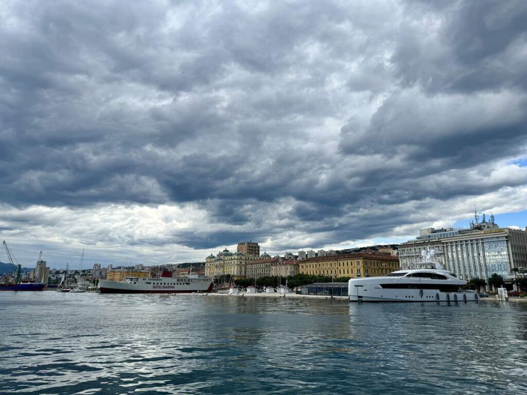 Harbor With Boats And Cloudy Sky in Rijeka