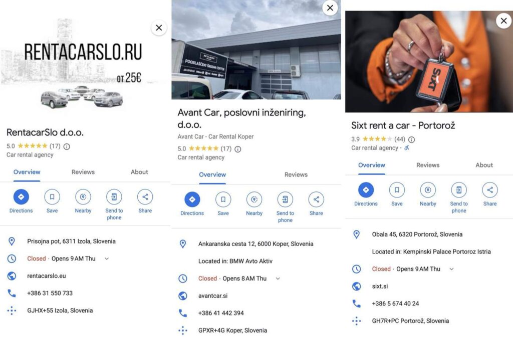 Piran rental car companies