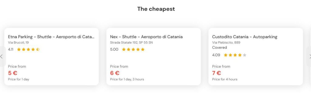 Günstigstes Parken in Catania