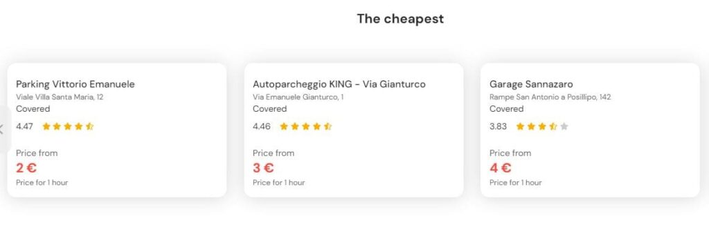 Cheapest Parking in Naples