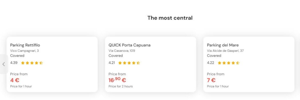 Most Central Parking in Naples