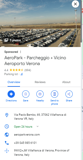 AeroPark - Parcheggio + Vicino Aeroporto Verona