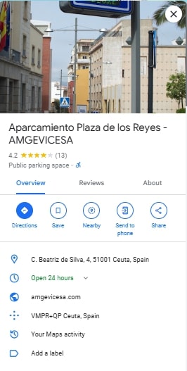 Aparcamiento Plaza de los Reyes AMGEVICESA