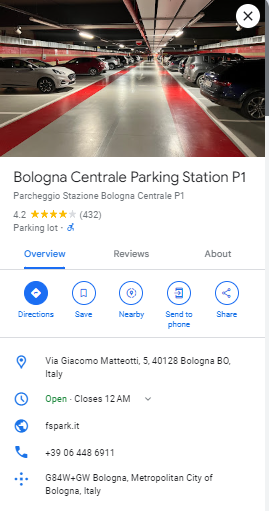 Bologna Centrale Parking Station P1