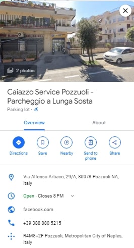 Caiazzo Service Pozzuoli Parcheggio a Lunga Sosta