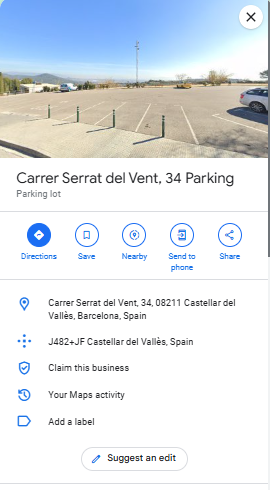 Carrer Serrat del Vent 34 Parking