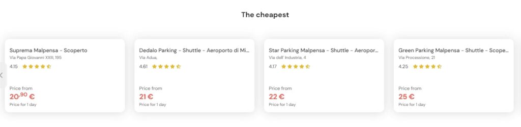 Cheapest Parking in Sommo Lombardo