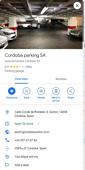 Cordoba parking SA
