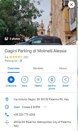 Parking Gagini de Molinelli Alessia
