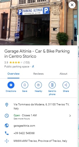 Garage Altinia Car Bike Parking in Centro Storico