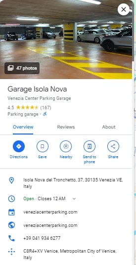 Garage Isola Nova