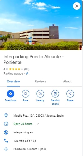 Interparking Puerto Alicante Poniente