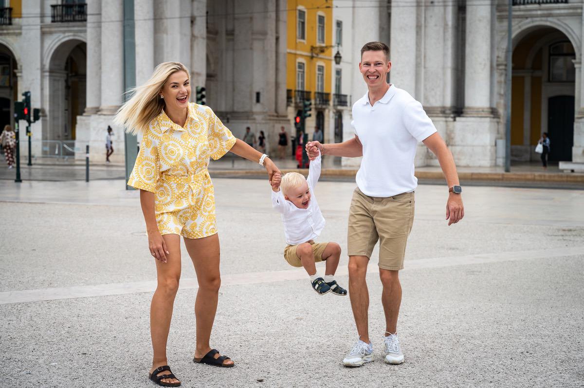 Lisbon Family in Praia Da Commercio