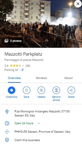 Mazzotti Parkplatz Mazzotti Parkplatz