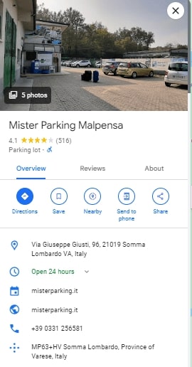 Mister Parking Malpensa 1