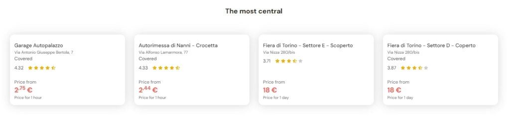 Most Central Parking in Turin Most Central Parking in Turin