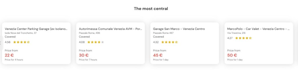 Most Central Parking in Venice