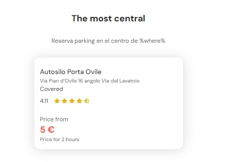 Most central Parking in Siena