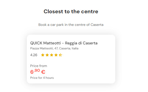 Most central parking in Caserta