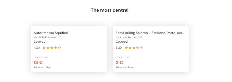 Most central parking in Salerno