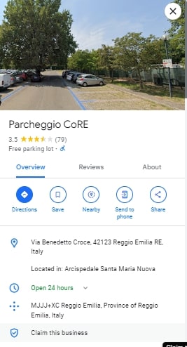 Parcheggio CoRE