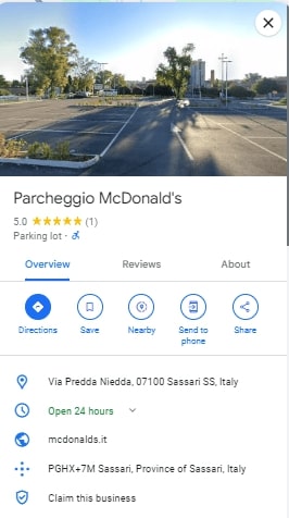 Parcheggio McDonalds Parcheggio McDonalds