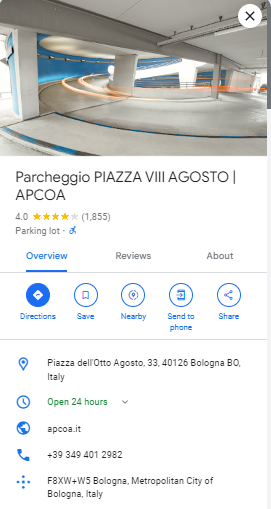 Parcheggio PIAZZA VIII AGOSTO APCOA