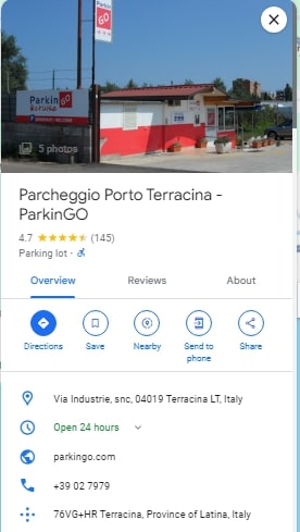 Parcheggio Porto Terracina ParkinGO