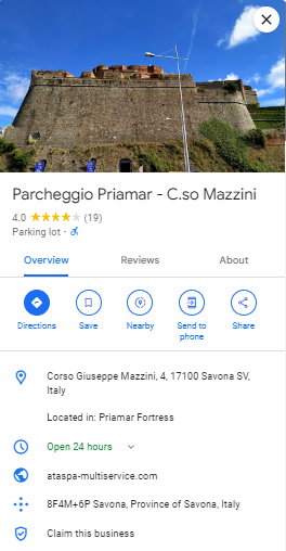 Parcheggio Priamar C.so Mazzini
