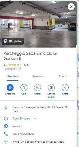 Parcheggio Saba Emiciclo G. Garibaldi Parcheggio Saba Emiciclo G. Garibaldi