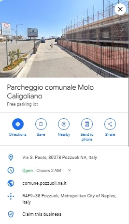 Parcheggio comunale Molo Caligoliano