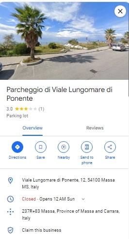 Parcheggio di Viale Lungomare di Ponente