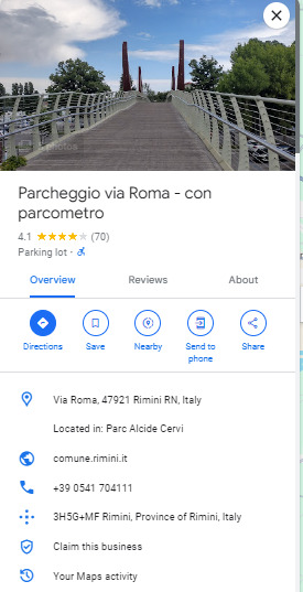 Parking via Roma avec parcometro Parking via Roma avec parcometro