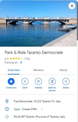 Park Ride Taranto Democrate