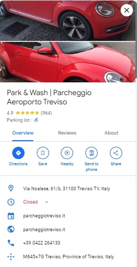 Park Wash Parcheggio Aeroporto Treviso
