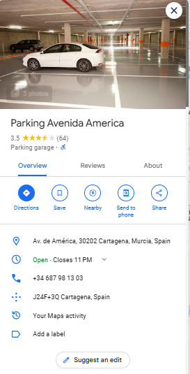 Parking Avenida America