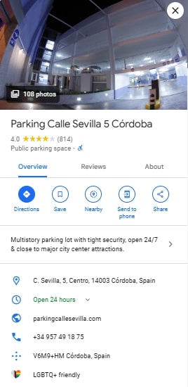 Parking Calle Sevilla 5 Cordoba