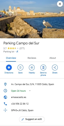 Parking Campo del Sur